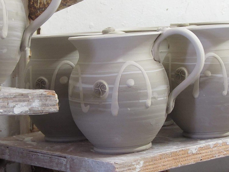 Castle Arch Pottery Ireland Castle Arch Pottery Irish Pottery Coffee & Tea Mugs. Set of Two Hand-Thrown Cups 300ml with Celtic Spiral Motif - Handcrafted In Ireland - Lead & Cadmium Free, Irish Gifts For Men & Women - Image 5